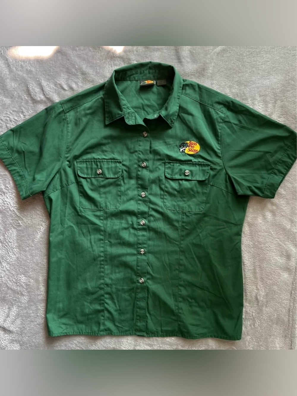 Bass Pro Shops Logo Button-Up Shirt Size XL
